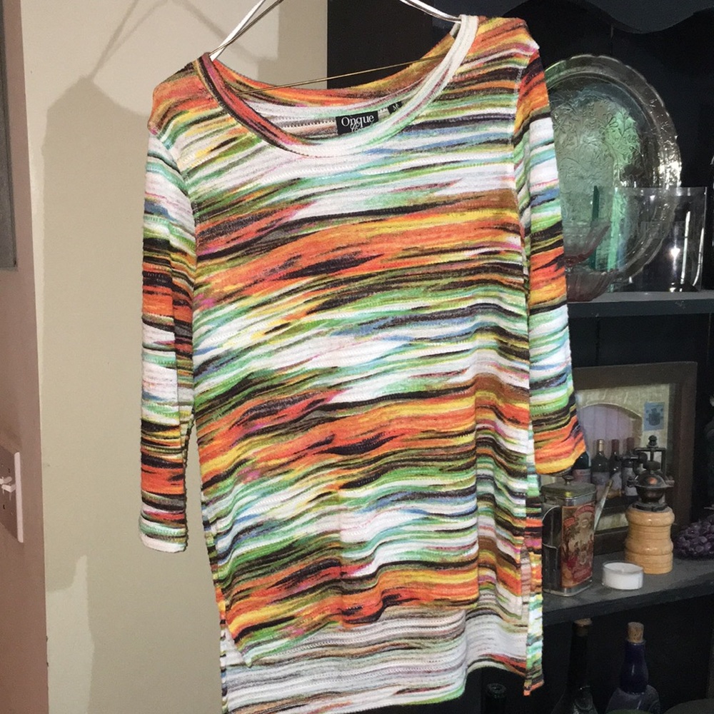 Onque Casual Striped Blouse SIZE M